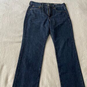 J.Crew Petite High Rise Straight Jean in 1996 Semi-Stretch, 27P